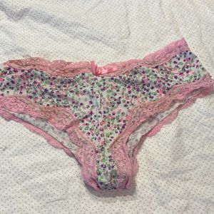 Pink lace silky panties small panties